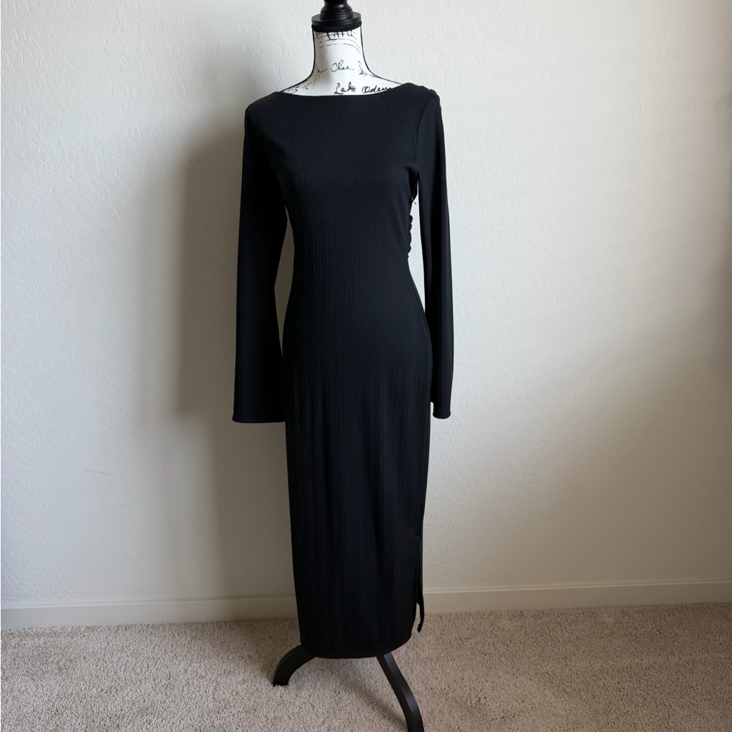 Reformation Black Nessa Dress Sz. M